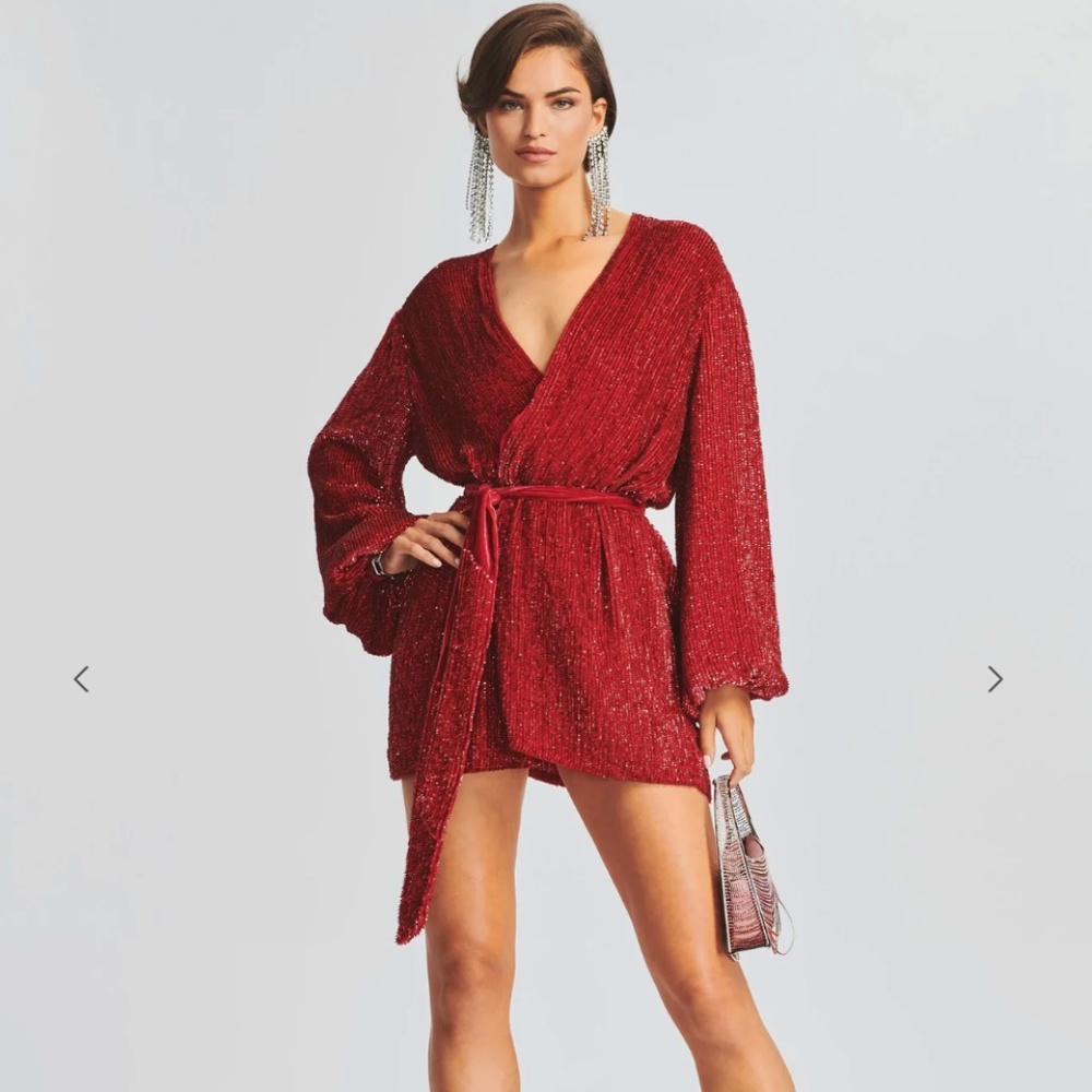 Retrofete Gabrielle Dress in Red NEW